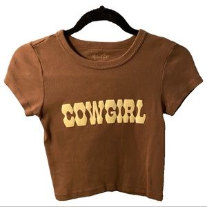 Brandy Melville Ashlyn Cowgirl Crop Top